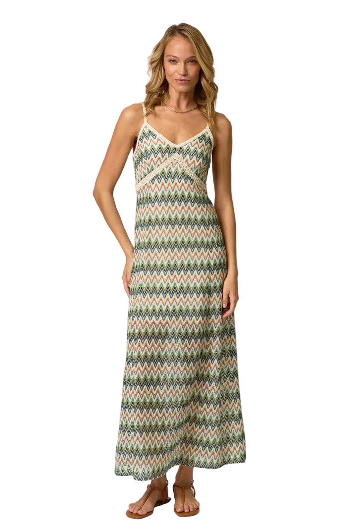 Celine Rainbow Crochet Dress