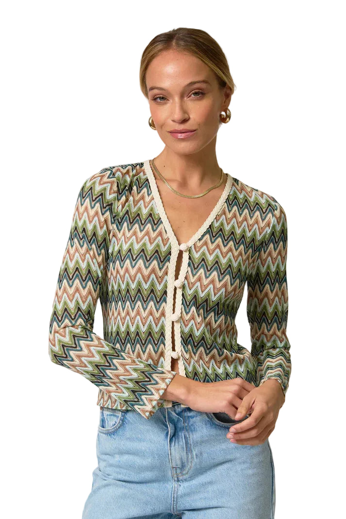 Celine Rainbow Crochet Cardi