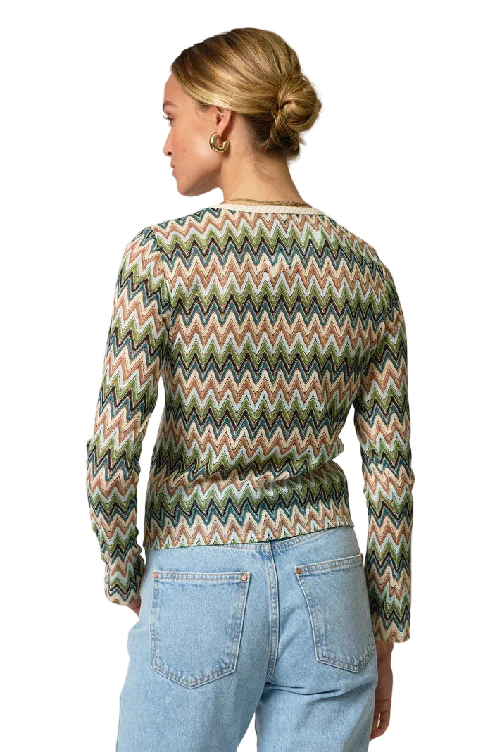 Celine Rainbow Crochet Cardi