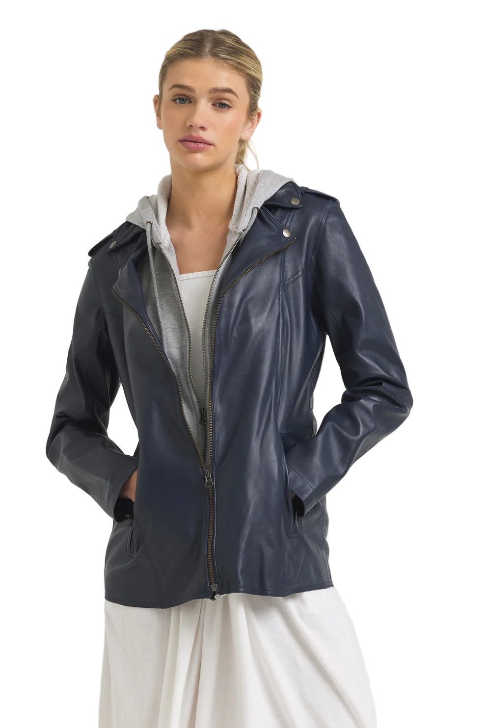 Molly Burnished Leather Jacket