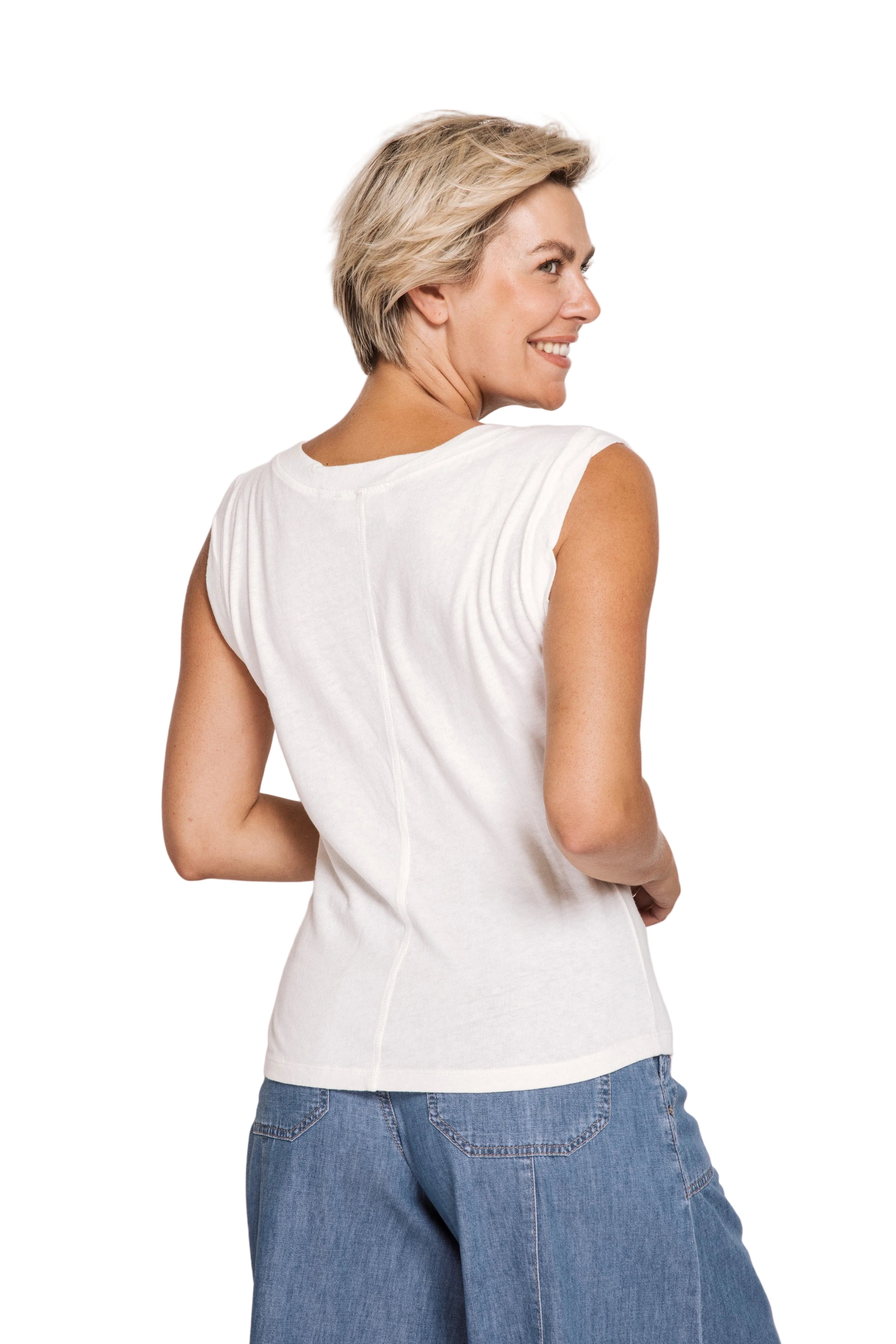 Sha Tank in Off White