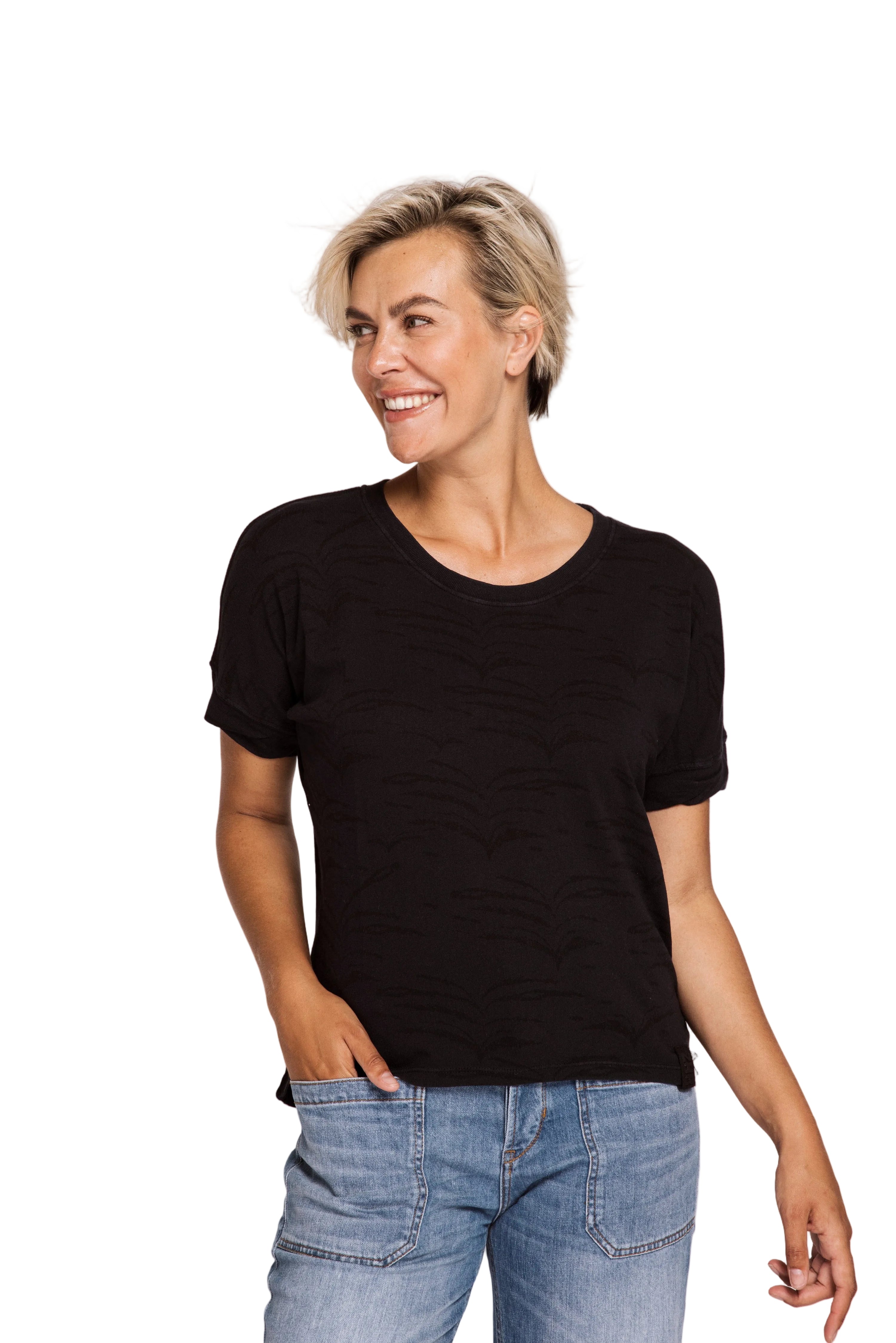 Hel Tee in Striped Black