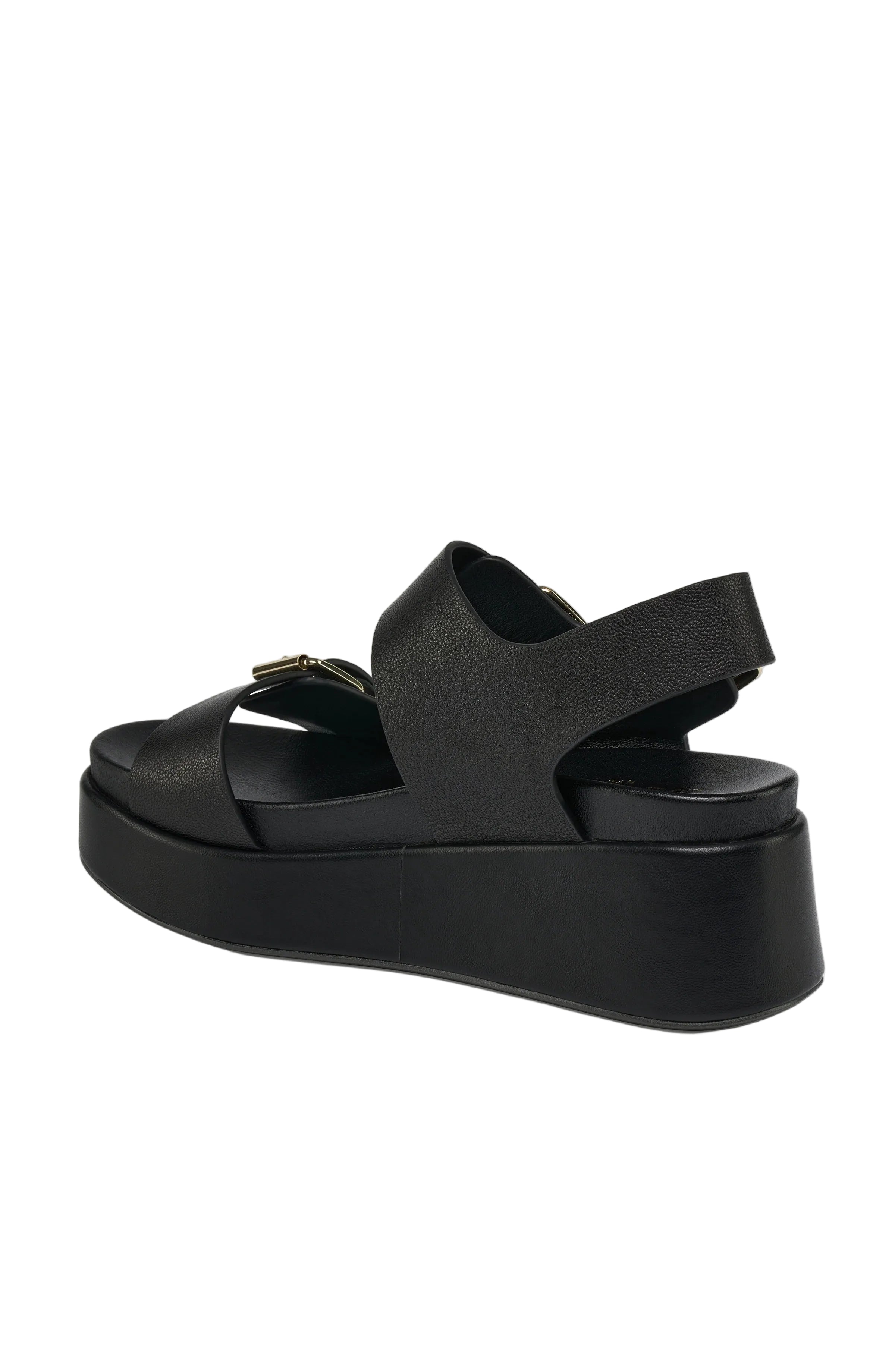 J Slides Black Patent Leather Brooke Wedge