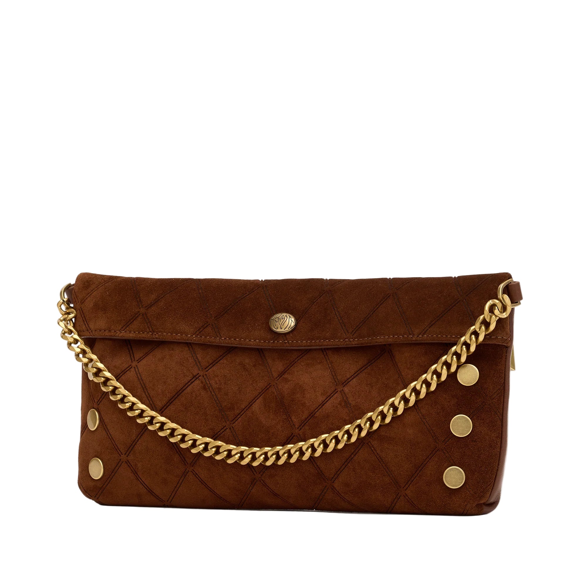 The Invitation Clutch - Chocolate Diamond Suede