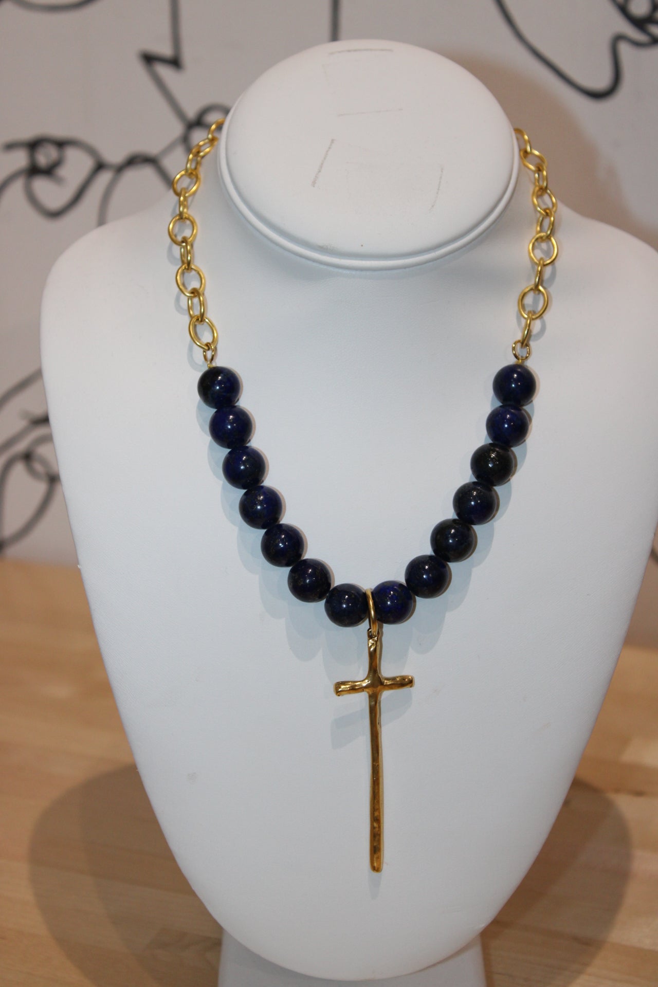 Coast 2 Coast Large Navy Cross Necklace