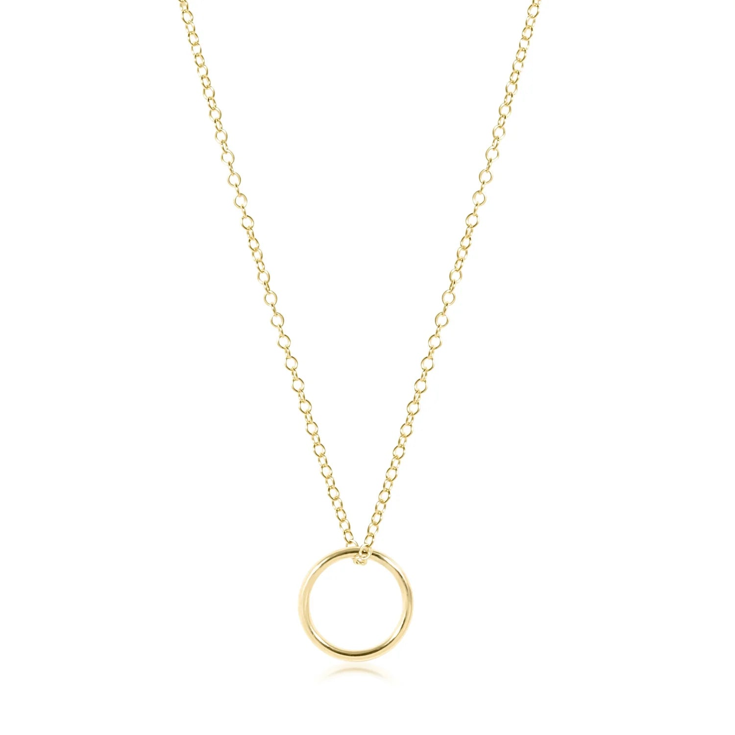 E Newton 16" Necklace Gold - Halo Gold Charm